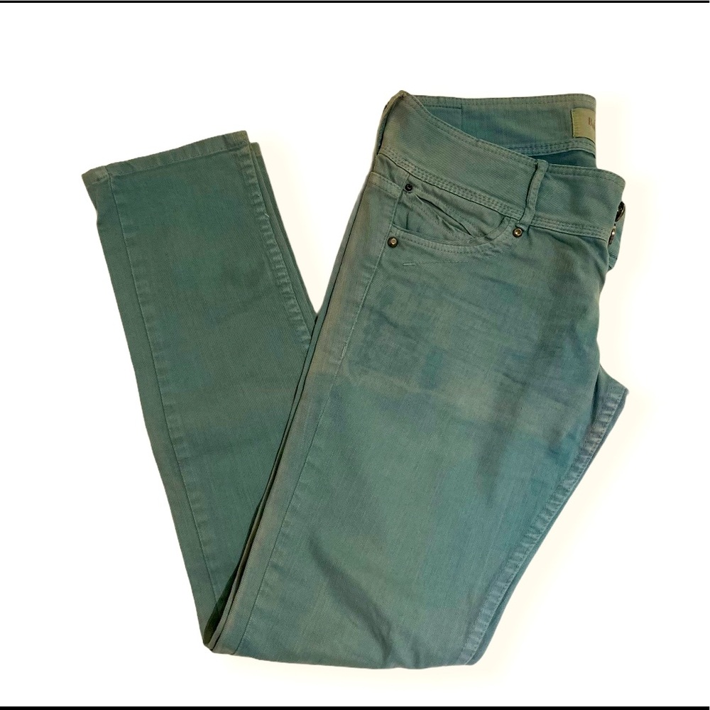 Vintage Wash Green Jeans from Bershka